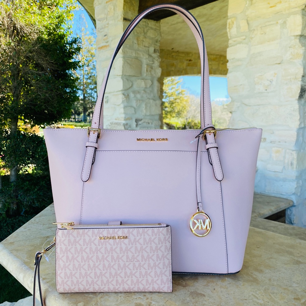 Nwt Michael Kors Lg Ciara Tote&Double Zip Wallet